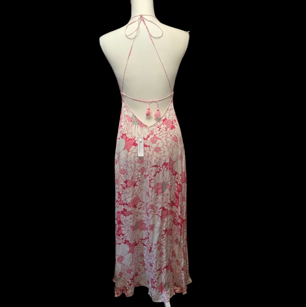 Poupette St Barth Denise Dress in Pink Macro 70's Garden